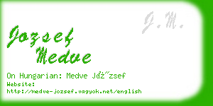 jozsef medve business card